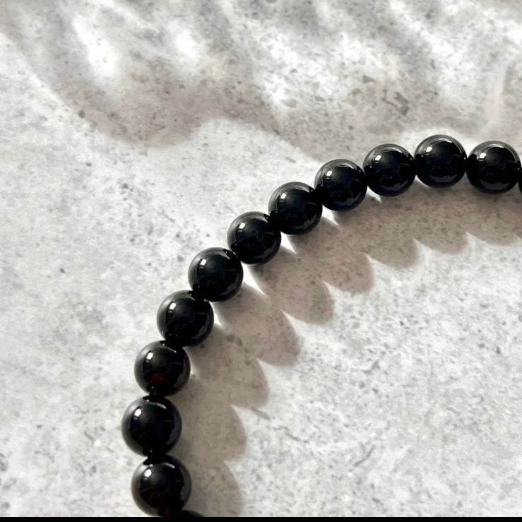  天然石ブレスレット シルバールチルクォーツ＆ダンビュライト＆モリオン ブレスレット アクセサリー