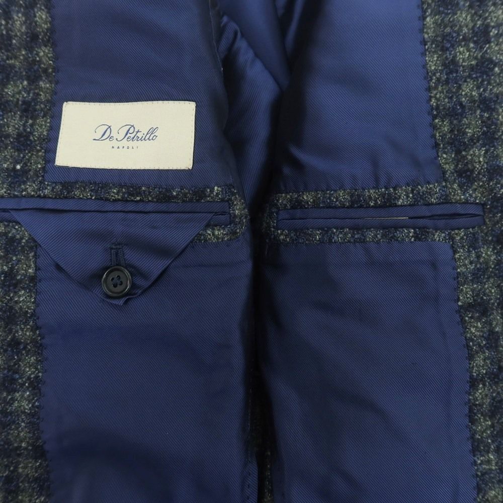 中古】デペトリロ DE PETRILLO ウールシルク チェック テーラード