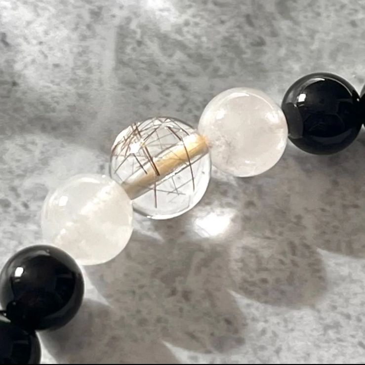 シルバールチルクォーツ＆ダンビュライト＆モリオン