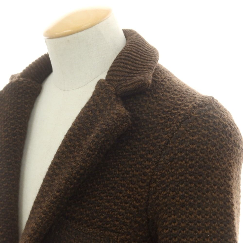 ドルモア DRUMOHR ミドルゲージウール ニットジャケット ブラウン サイズ44 メンズ
