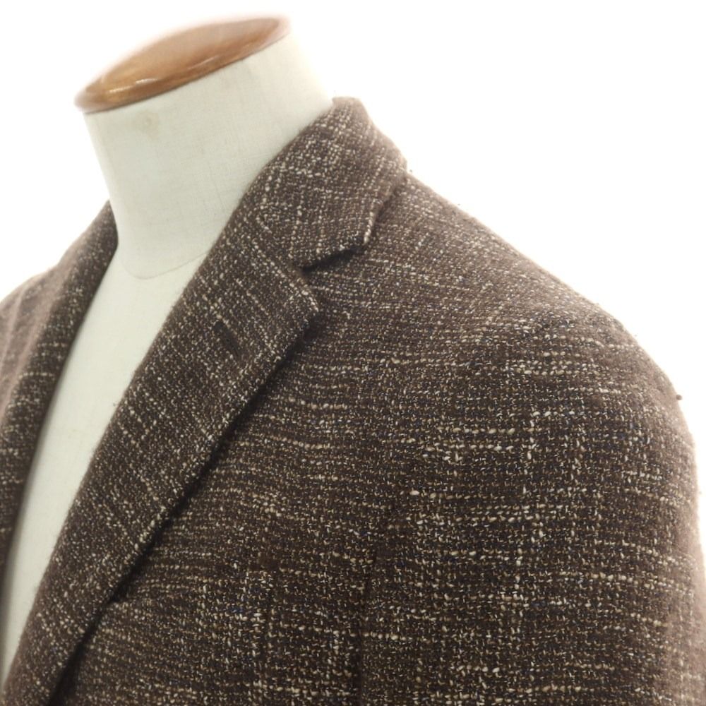 ラルディーニ LARDINI ウールコットン テーラードジャケット ブラウン サイズ46 メンズ