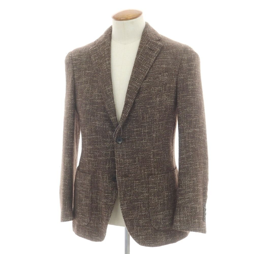 ラルディーニ LARDINI ウールコットン テーラードジャケット ブラウン サイズ46 メンズ