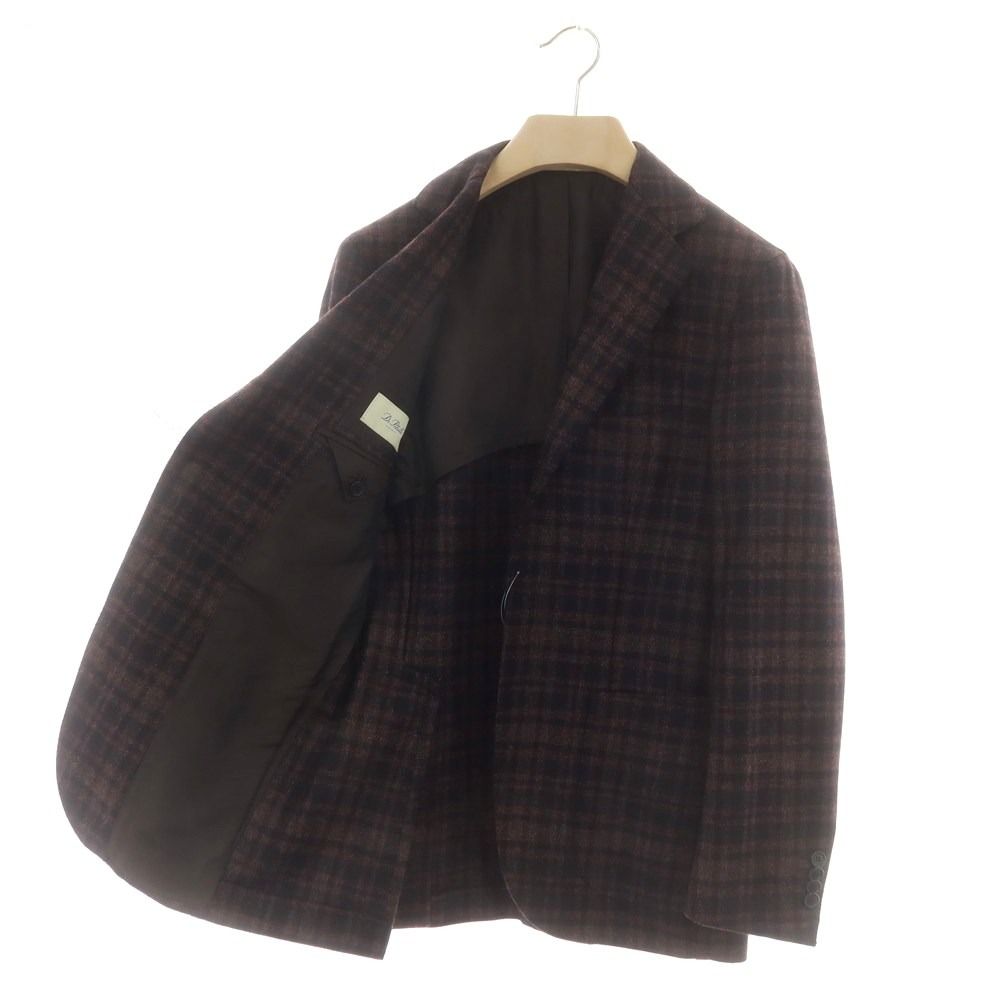 中古】デペトリロ DE PETRILLO ウール チェック テーラードジャケット