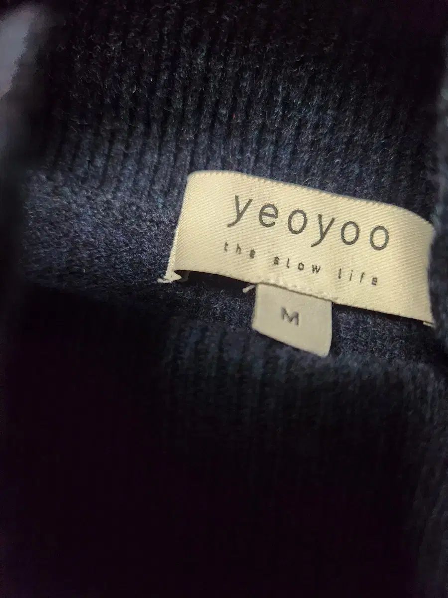  ネイビー タートルネック ウール カシミア ニット ONE PIECE 長袖 七分袖 ひざ丈ワンピース