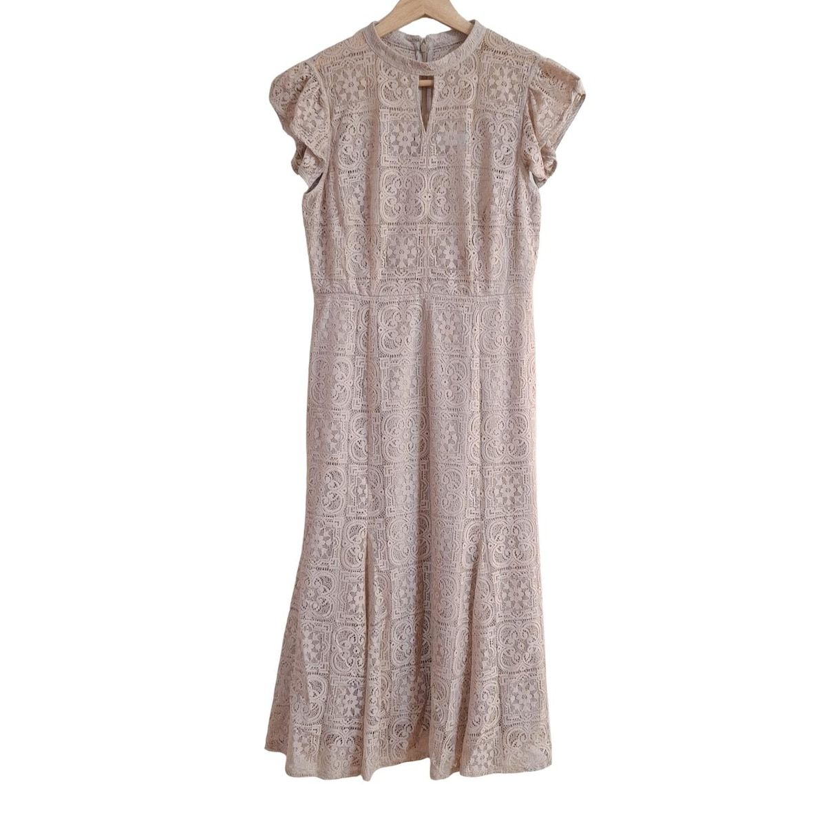 CELFORD セルフォード ワンピース サイズ36 S レディース - ベージュ 半袖 ロング レース