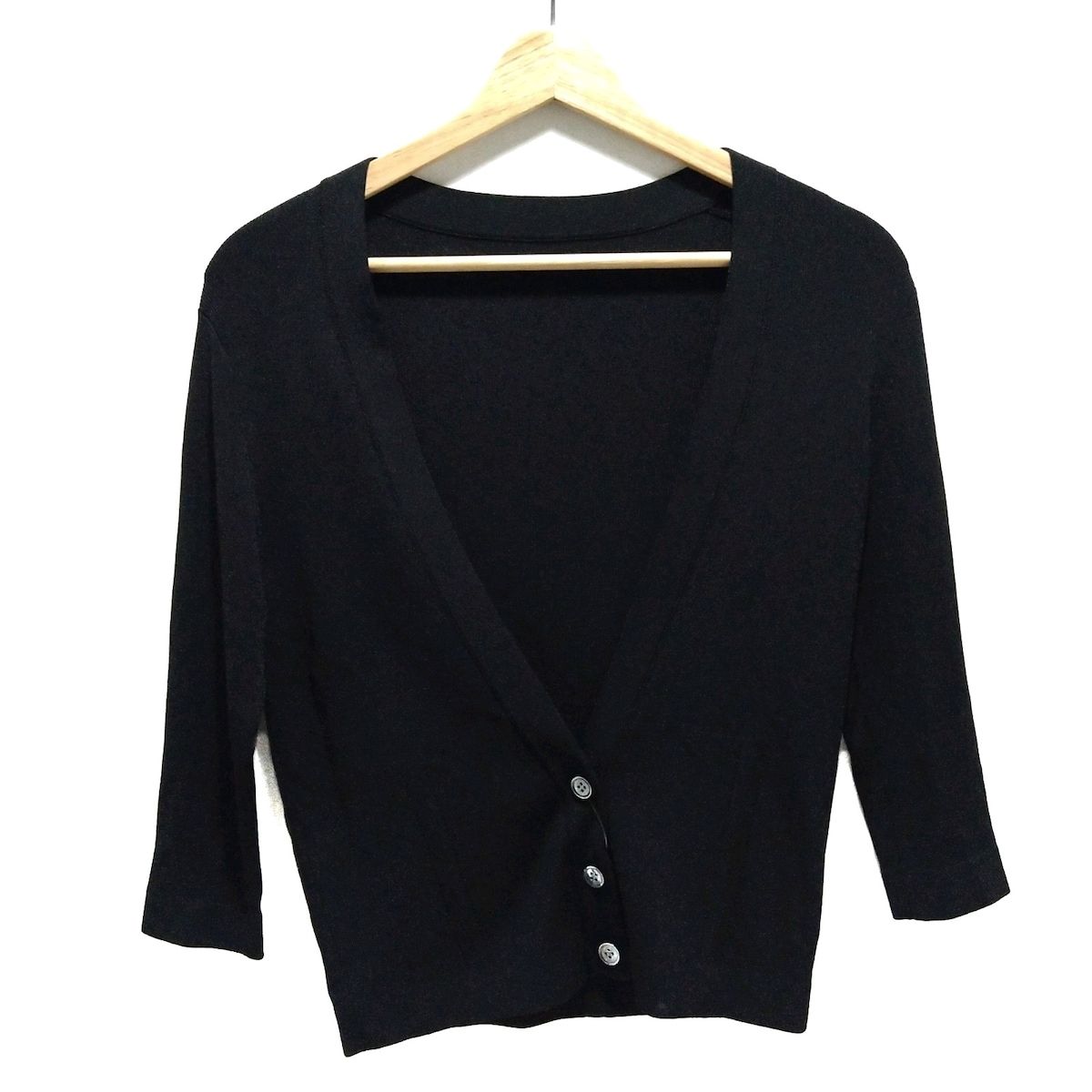 DAMAcollection ダーマ カーディガン サイズM レディース 黒 七分袖