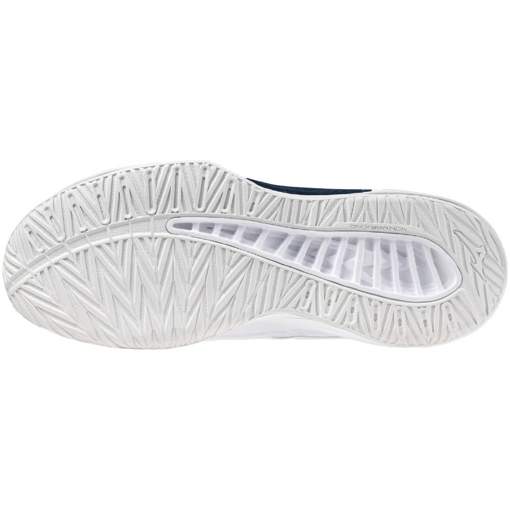 ミズノ バレーボールシューズ サンダーブレード Z 部活 屋内 幅広 軽量 インドア エントリー ホワイト×サックス×ネイビー 22.5 cm 2.5E ホワイト×サックス×ネイビー 22.5 cm 2.5E