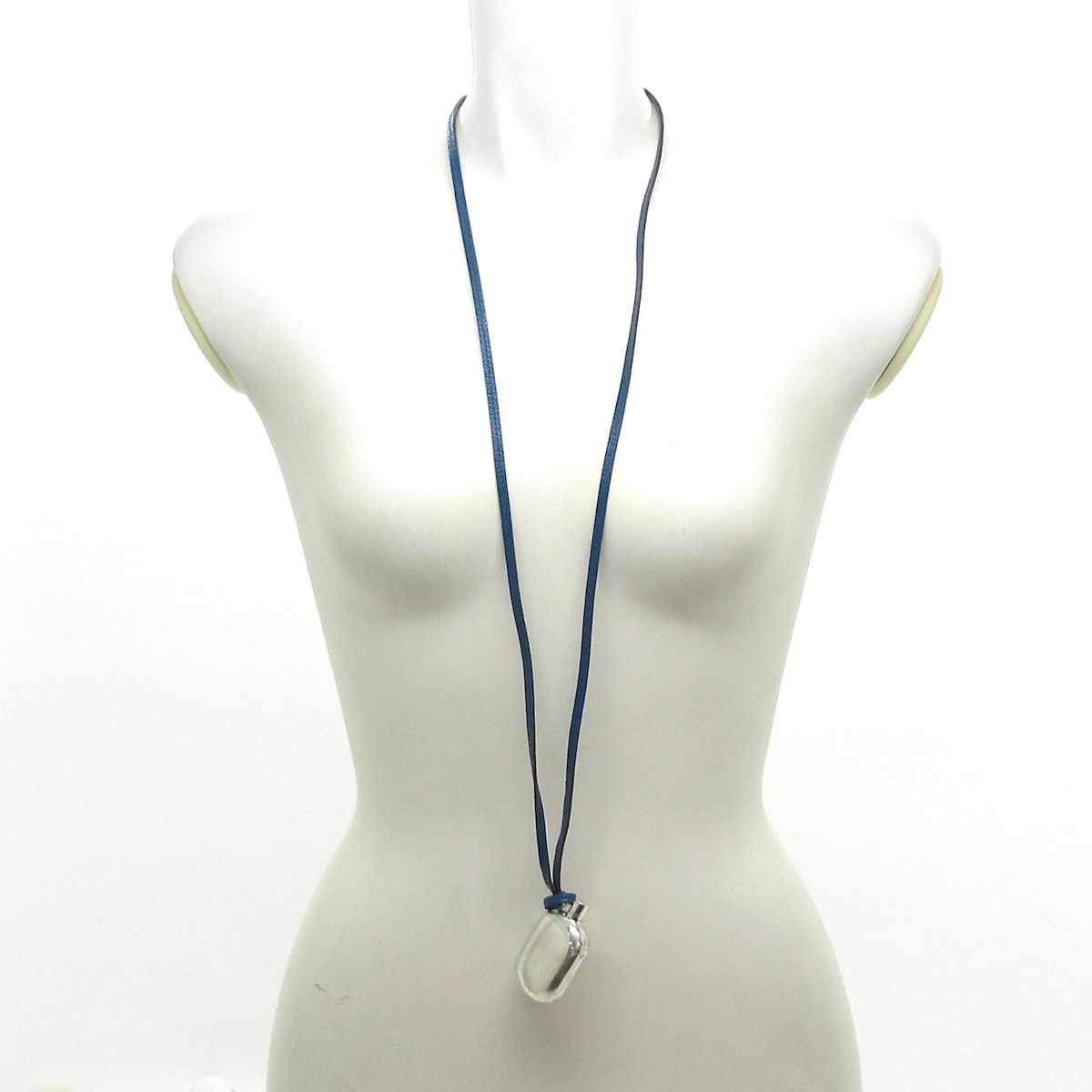 HERMES(エルメス) ネックレス美品 パフュームボトル レザー シルバー