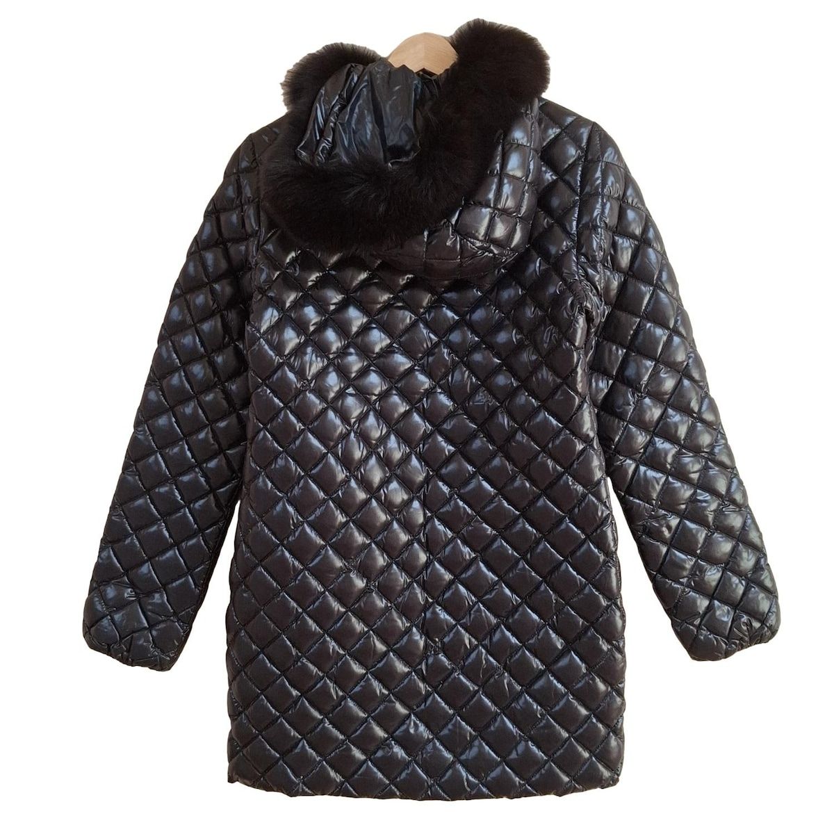 極美品 現行 黒タグ デュベティカ ダウンコート ACE シャイニー 黒 42