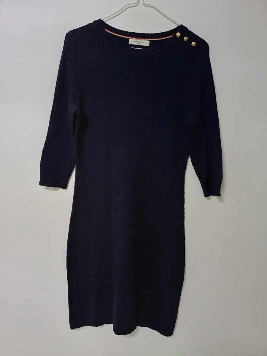 レディース ビーンポール 春 秋 冬 ケーブル編み ウールONE PIECE ストレッチ90-95