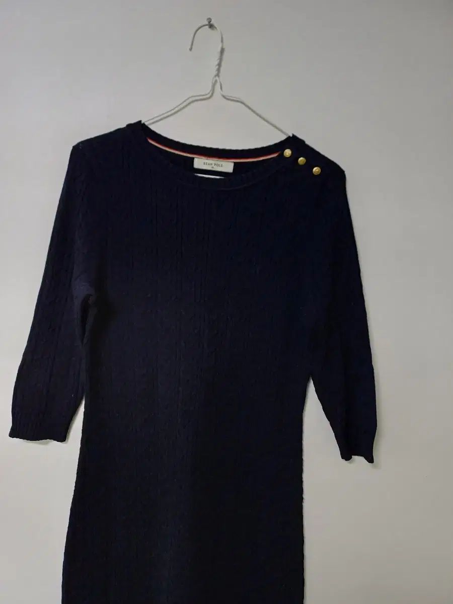 レディース ビーンポール 春 秋 冬 ケーブル編み ウールONE PIECE ストレッチ90-95