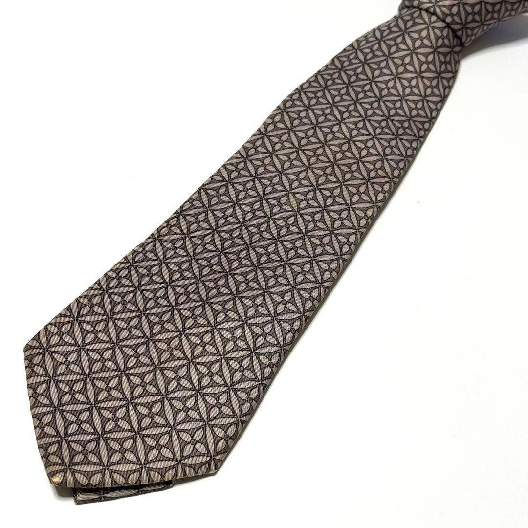 LOUIS VUITTON 家紋柄 ブラウン ネクタイ 0644e05 - メルカリ