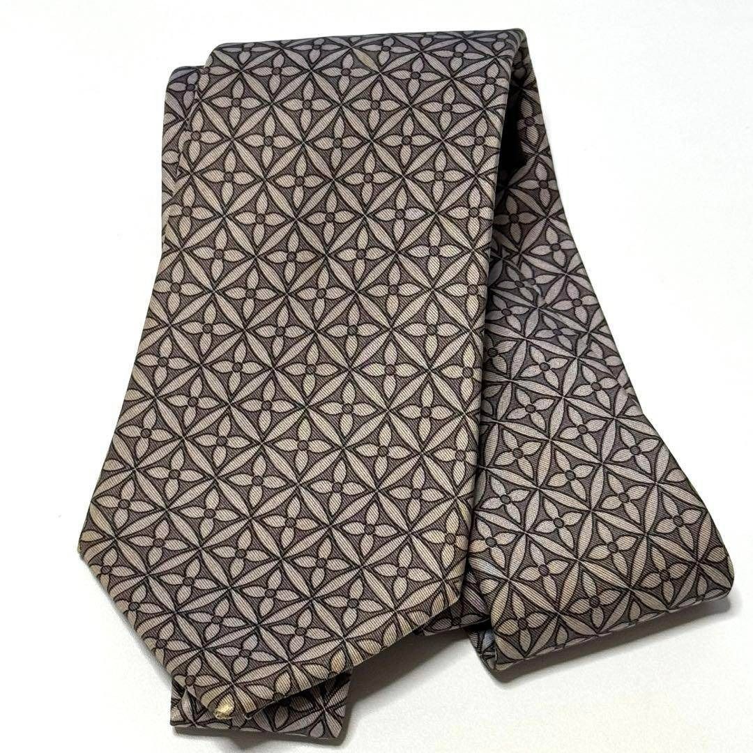 LOUIS VUITTON 家紋柄 ブラウン ネクタイ 0644e05 - メルカリ