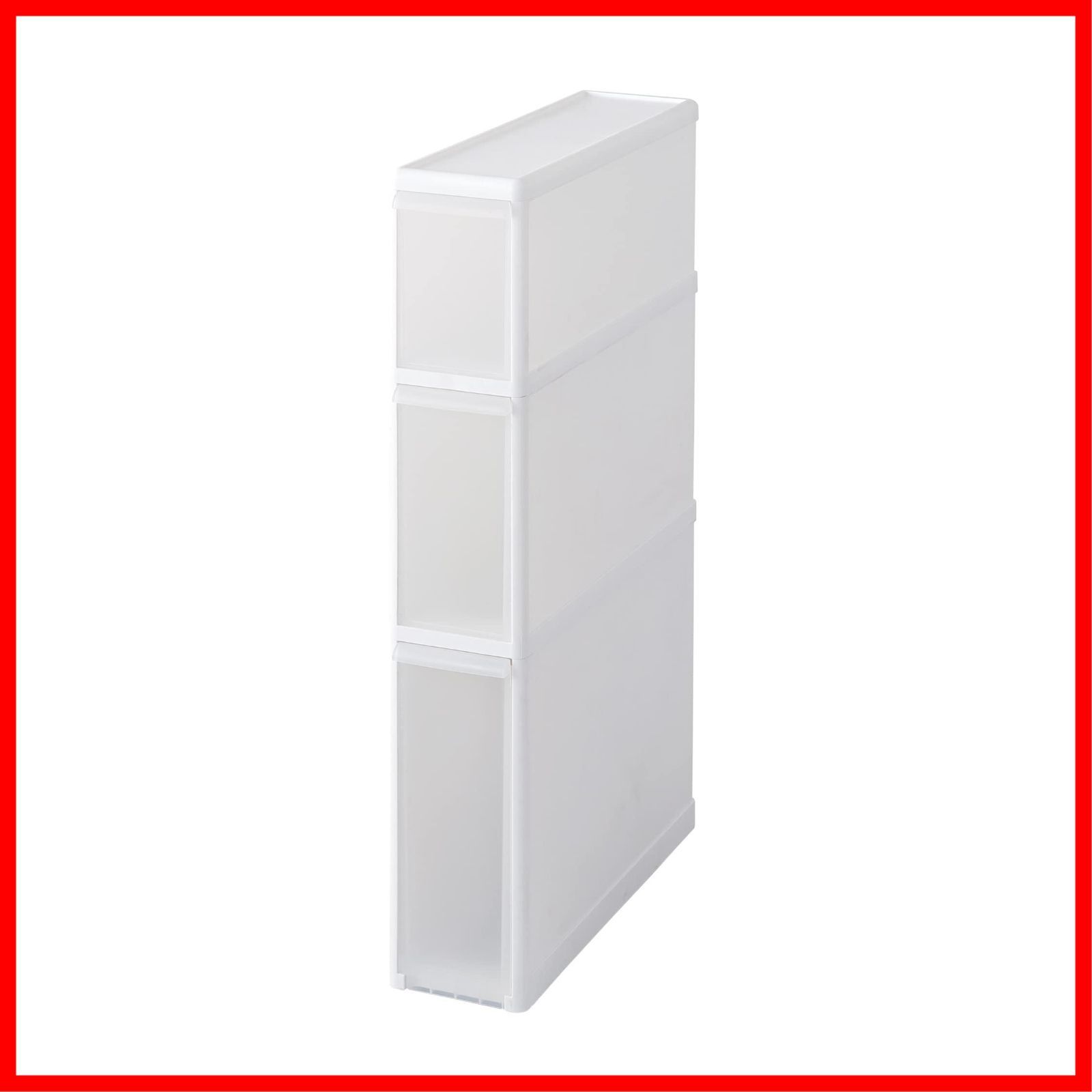 隠す収納 FTS-111 幅14㎝ ホワイト 約幅14x奥46.5x高82cm 3段 スーパースリム デッドスペース収納 引出し すき間収納 収納 キッチン すき間を活用 like-it ライクイット
