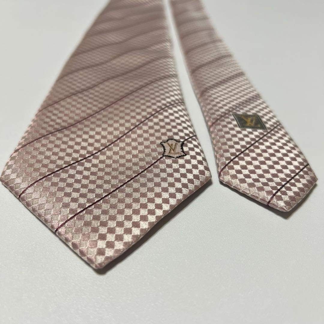 ルイヴィトン マイクロダミエ ピンク ネクタイ 032277 工場