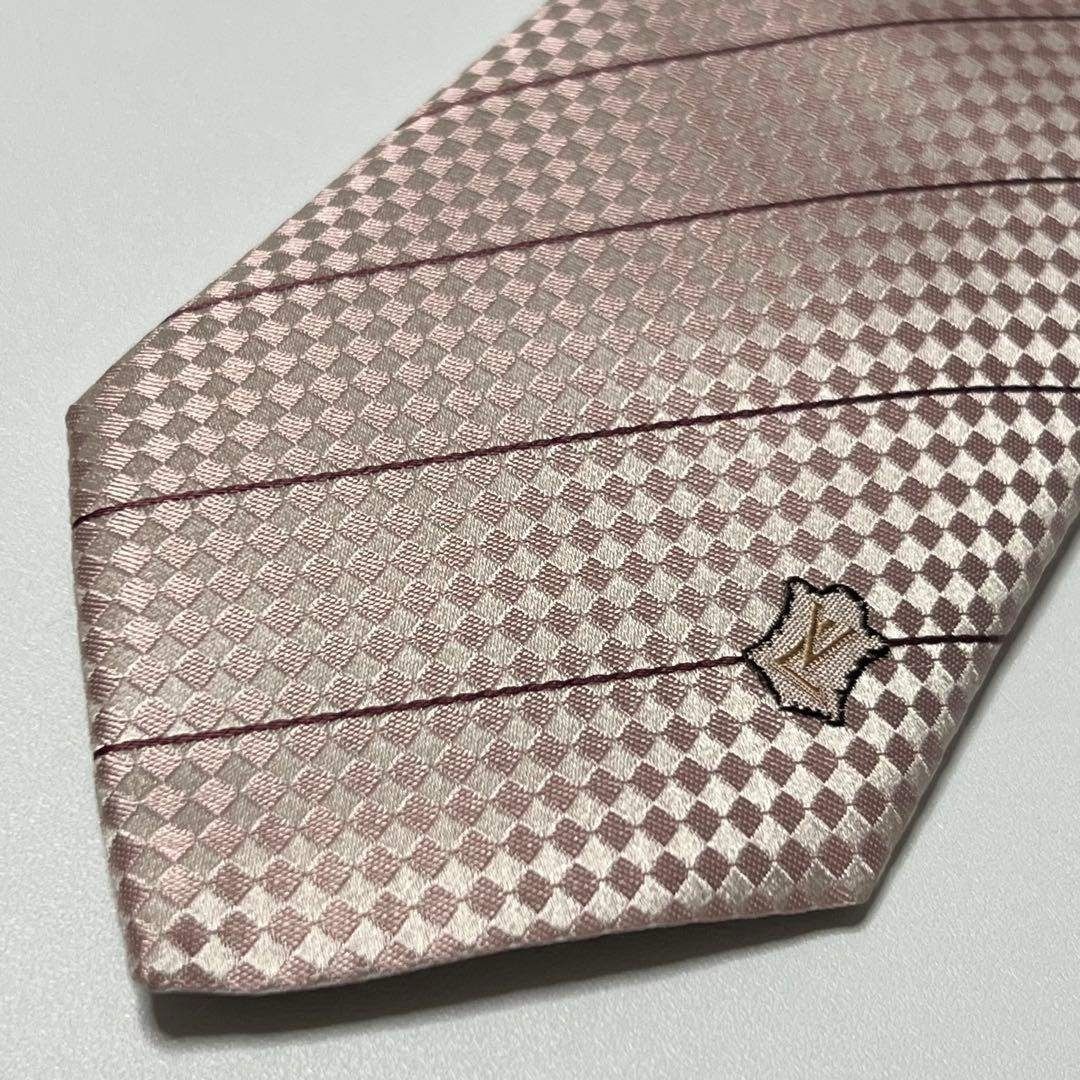 ルイヴィトン マイクロダミエ ピンク ネクタイ 032277 - メルカリ