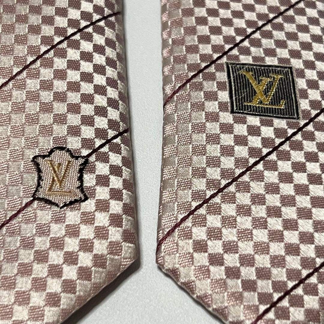 ルイヴィトン マイクロダミエ ピンク ネクタイ 032277 工場