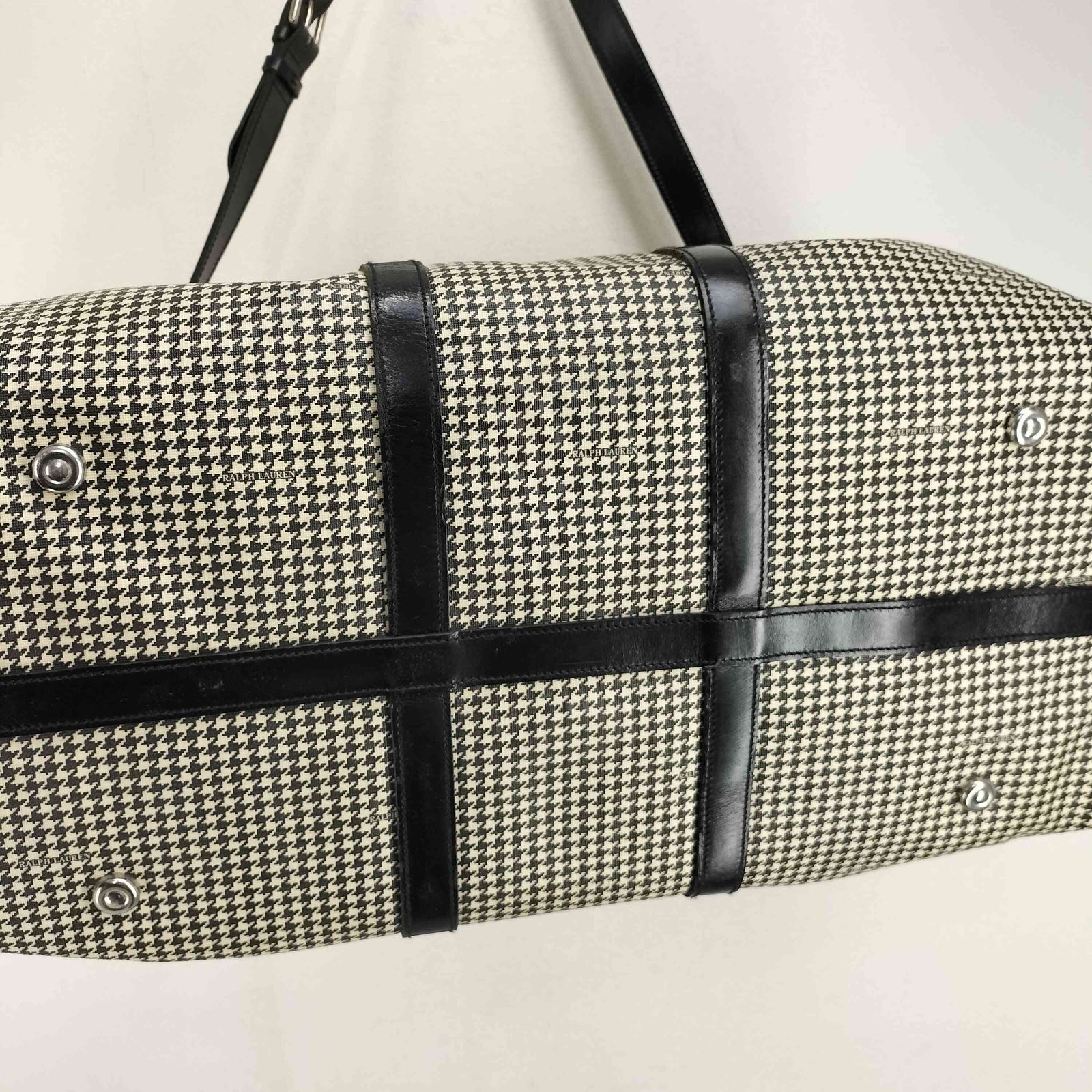 専用★美品✨大容量 2way 横幅60㎝　ラルフローレン　ボストンバッグ　千鳥格 RALPH LAUREN ラルフローレン ボストンバッグ 2way PVC 千鳥格子 大