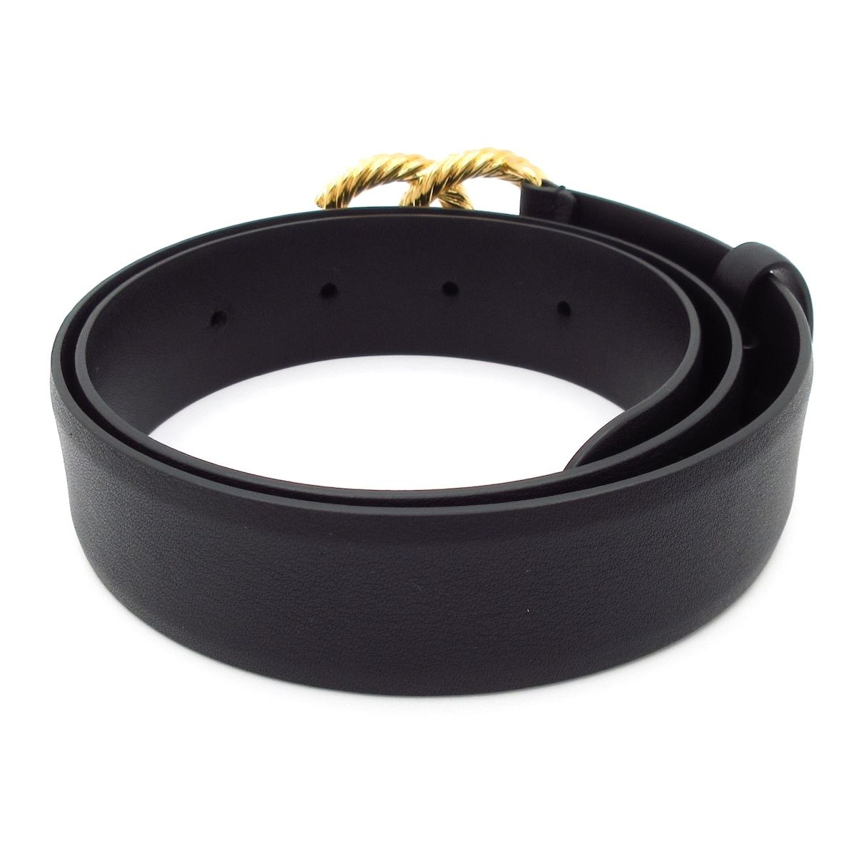 CHANEL(シャネル) ベルト 70/28美品 - 黒×ゴールド×アイボリー ココ