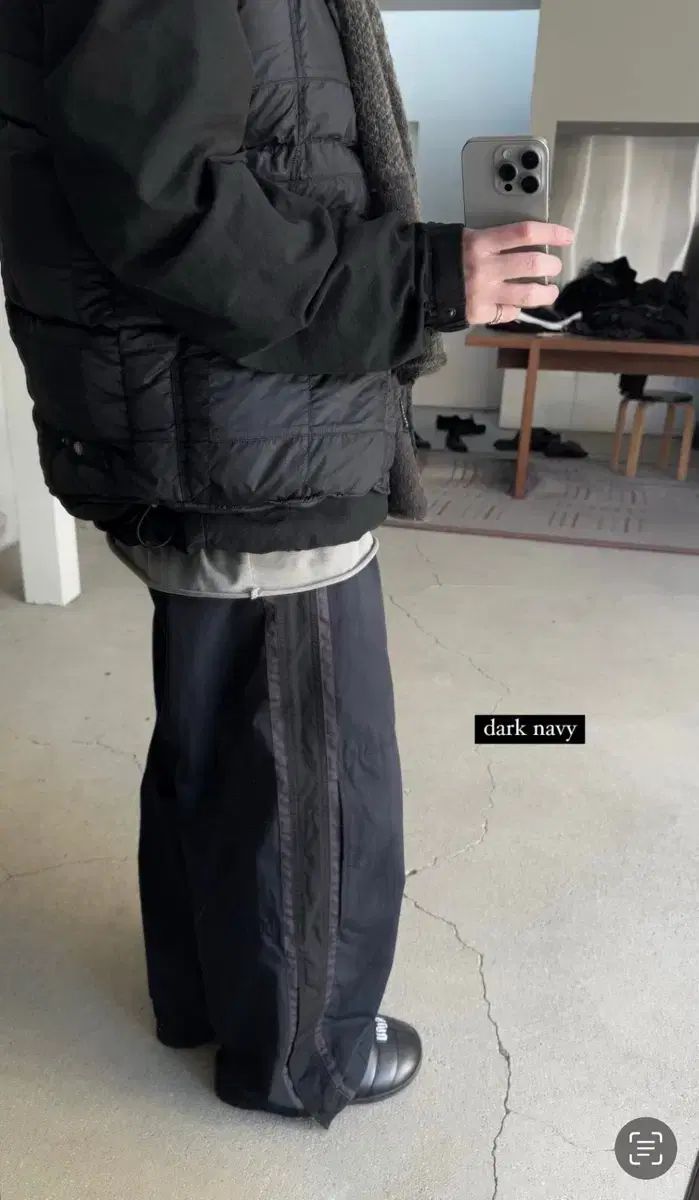 1 POLYTERU 正規トラックパンツ ダークネイビー