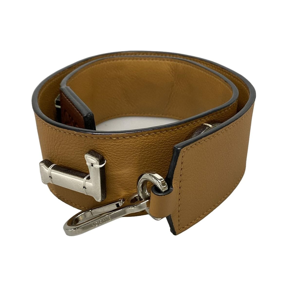 LOEWE ロエベ ショルダーストラップ ロゴストラップ 109.30AB34 ライトブラウン×ブラウン×マルチ レザー