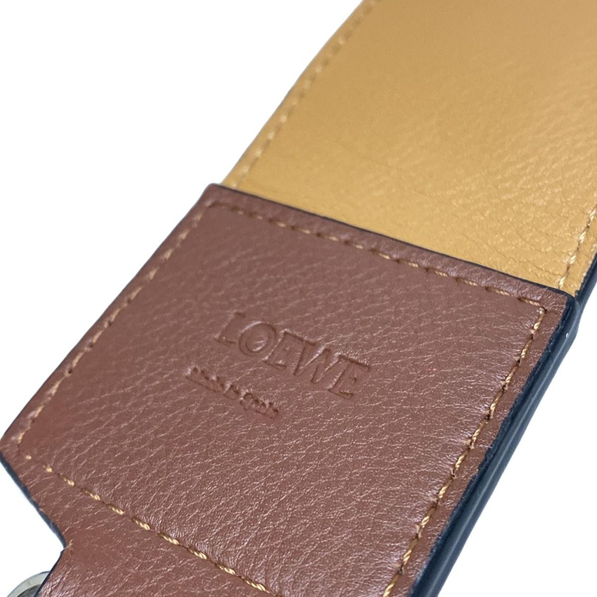  LOEWE ロエベ ショルダーストラップ ロゴストラップ 109.30 AB 34 ライトブラウン×ブラウン×マルチ レザー その他 バッグ