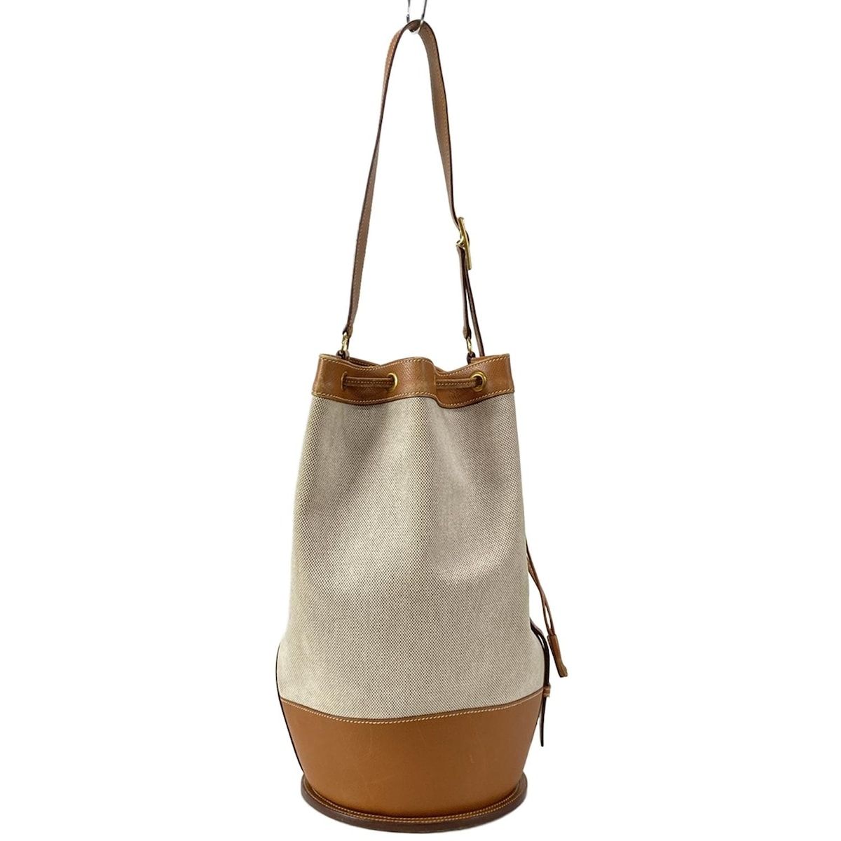 HERMES エルメス ショルダーバッグ スタンディ アイボリー×ブラウン ゴールド金具