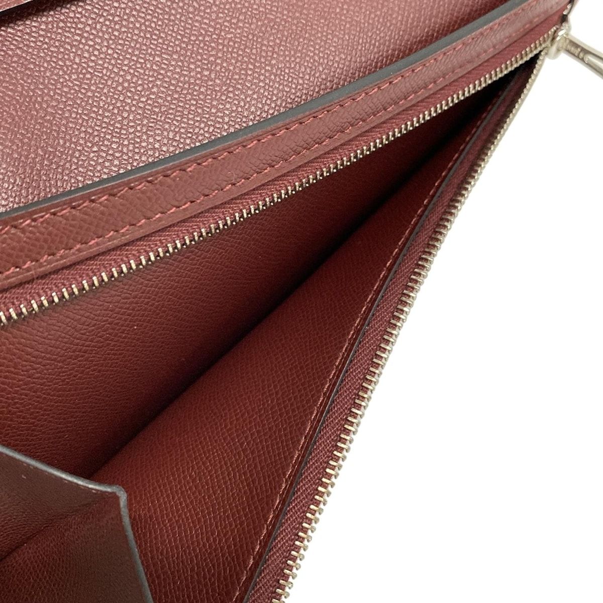  HERMES エルメス 長財布 ベアンスフレ ルージュアッシュ 新型金具 シルバー金具 その他 小物