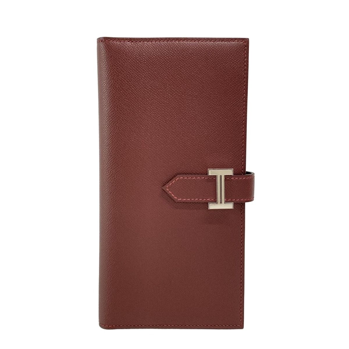HERMES エルメス 長財布 ベアンスフレ ルージュアッシュ 新型金具 シルバー金具
