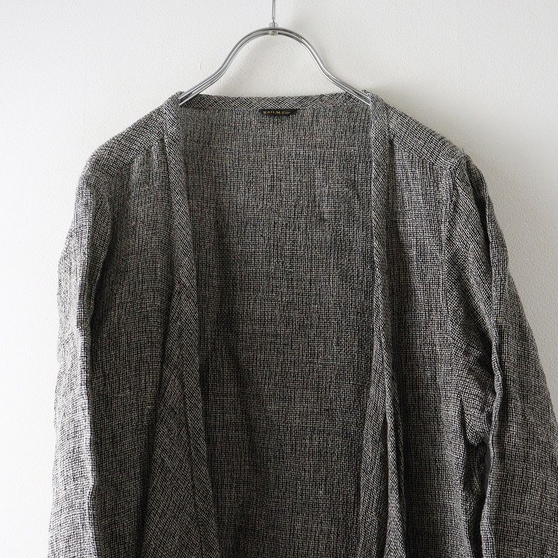 【未使用】　R&D.M.Co-オールドマンズテイラー　リネン　羽織り オールドマンズテーラー R&D.M.Co- リネンタイローブ＼ブラック系