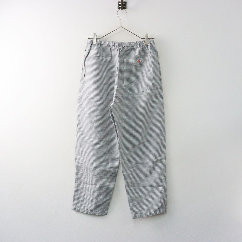 ダントン DANTON JD-2540 LHP コットンリネンウェザーイージーパンツ 38 グレー ギンガム ゴム テーパード 2400014682885