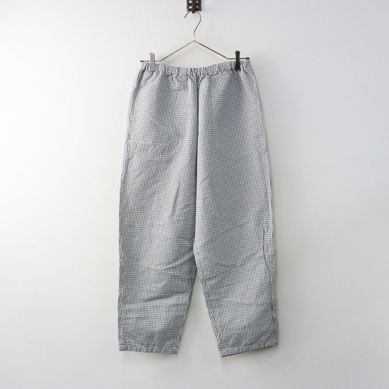 ダントン DANTON JD-2540 LHP コットンリネンウェザーイージーパンツ 38 グレー ギンガム ゴム テーパード