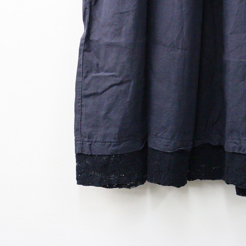  2021 AW ネストローブ nest Robe リネンキャミワンピース F ネイビー トップス ノースリーブ レース その他 その他