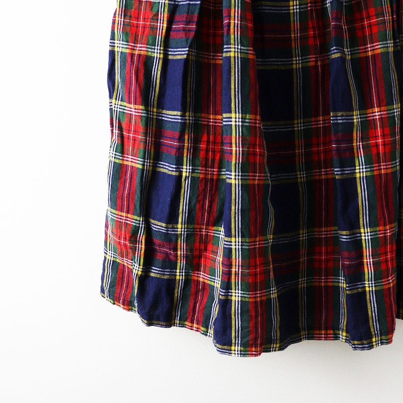 イチアンティークス ICHI Antiquites リネン タータンチェック ロング