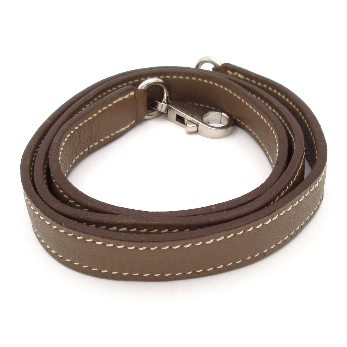 HERMES エルメス ショルダーストラップ エトゥープ ケリー・ボリード用ストラップ シルバー金具