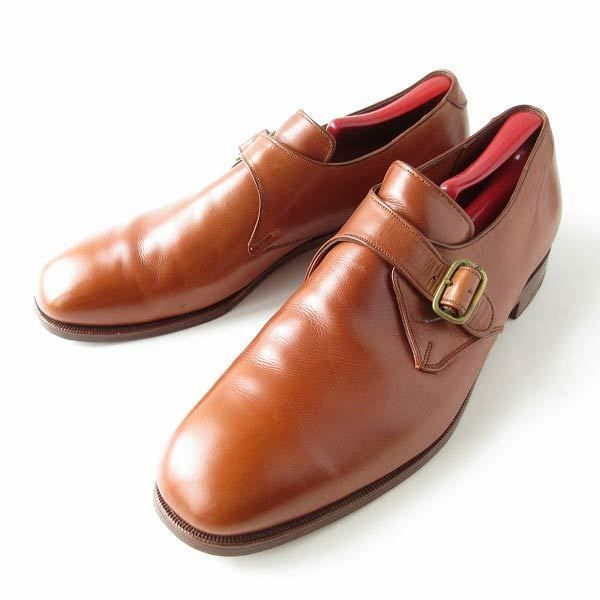 英国製 Polo ラルフローレン モンクストラップ シューズ 茶系 29.5cm 大きいサイズ メンズ 靴 D121-32-0022XV