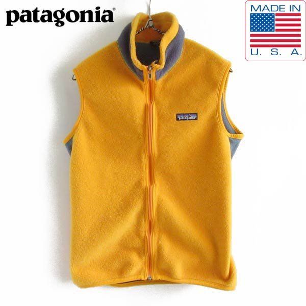 1997年製 patagonia フライヤー フリース ベスト レディースS マンゴー系 PEF パタゴニア アメリカ製 ビンテージ D150-05-0011ZV