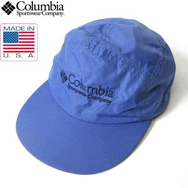 90s Columbia ジェットキャップ 青紫系 L 5パネル コロンビア アメリカ製 ビンテージ D152-41-0001ZV