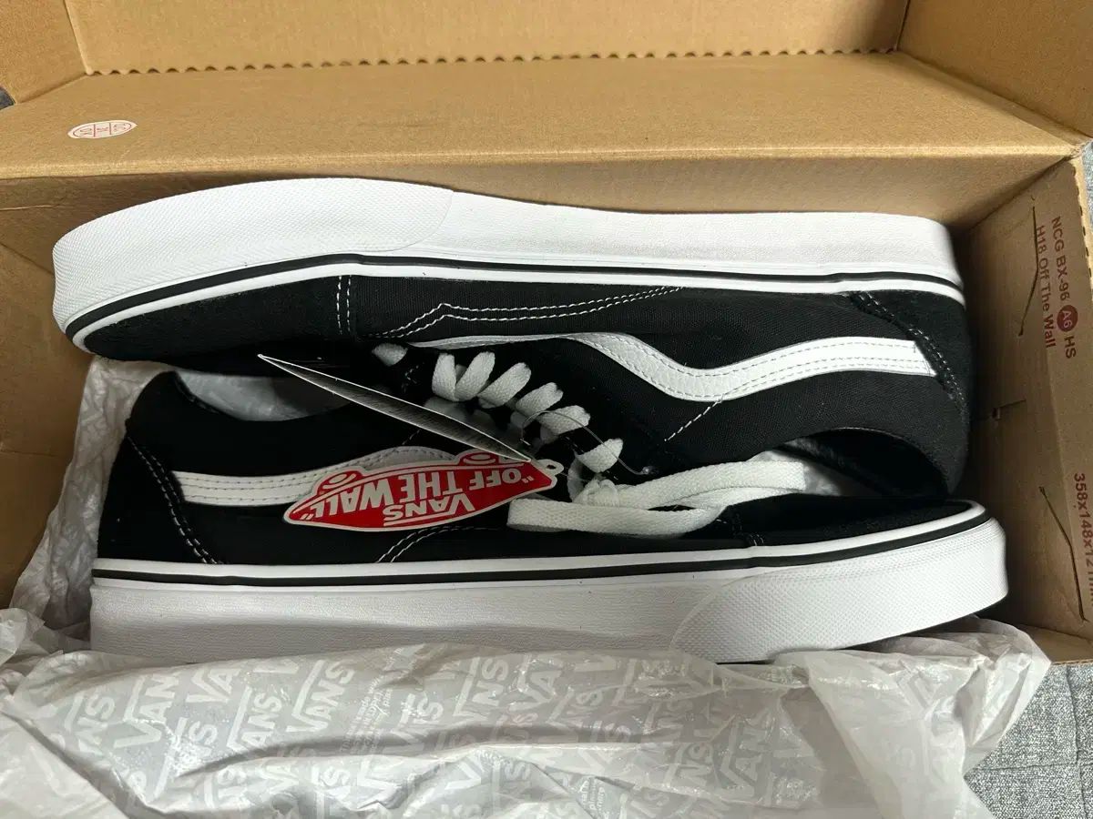 VANS スクール ブラック ホワイト 310mm ODELLYA_COM