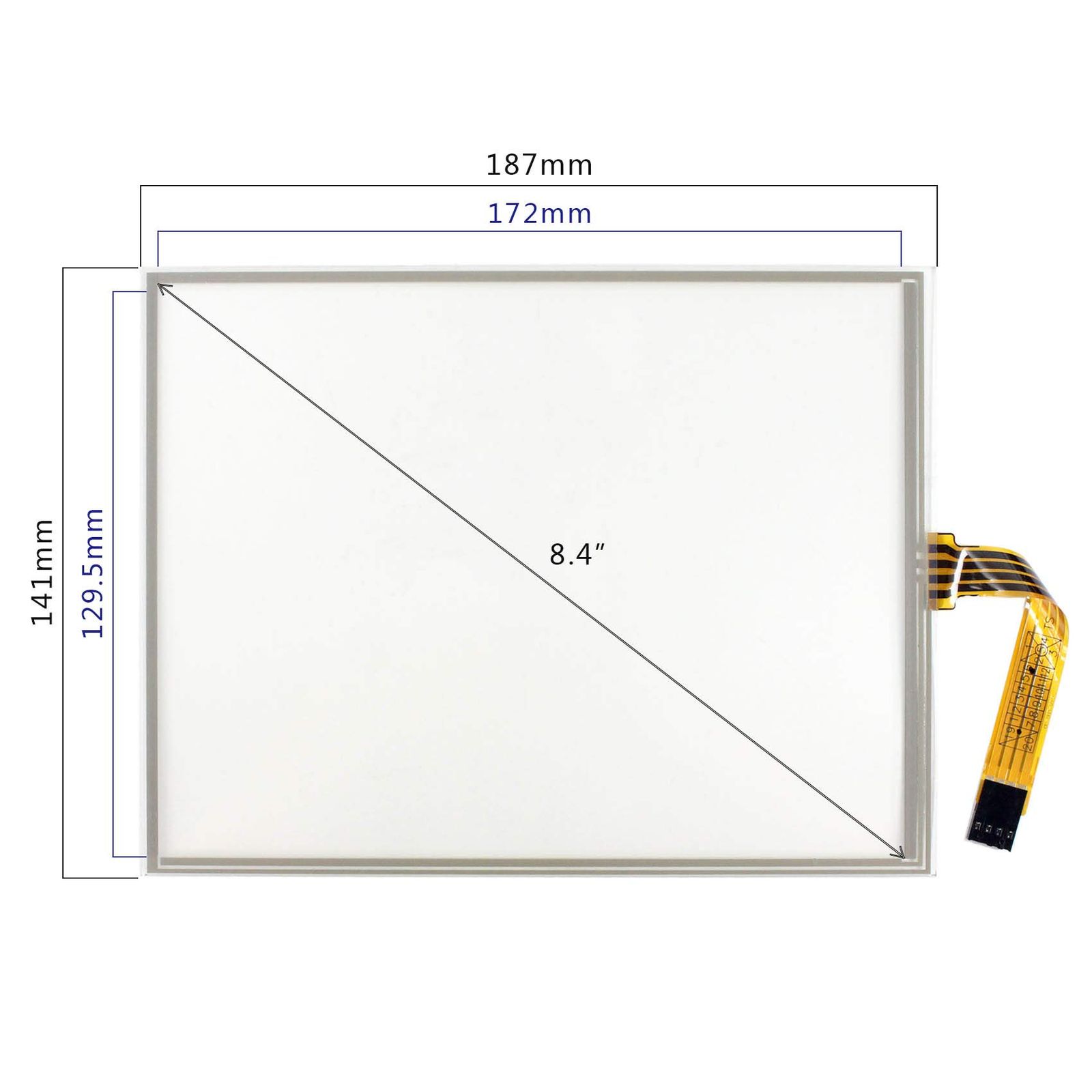 8 4インチ 4ワイヤー 抵抗タッチスクリーン USBコントローラー付き 800 x 600 LCDパネル用