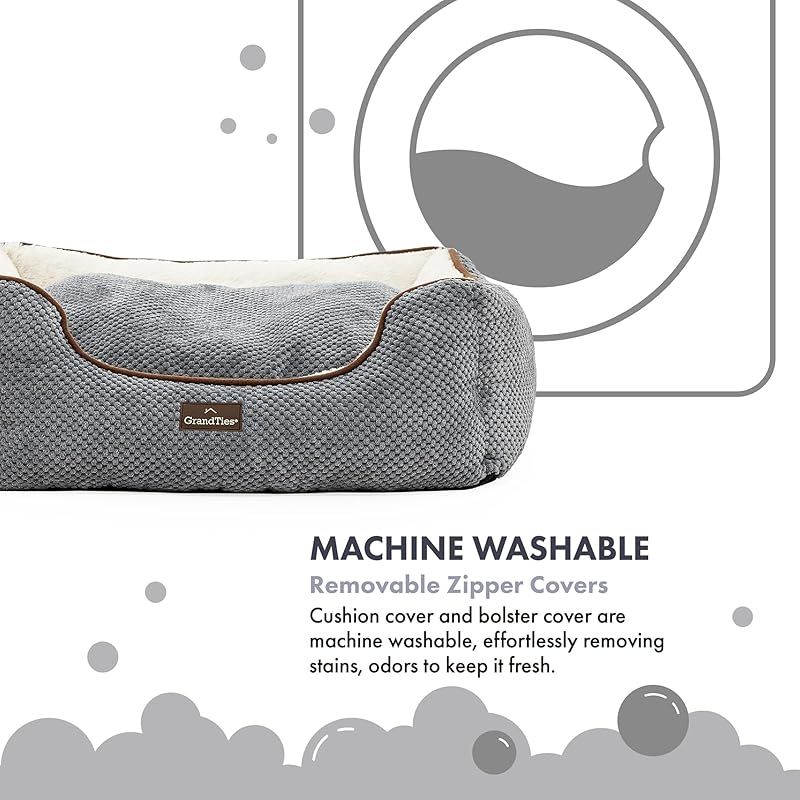  在庫 GrandTies グランタイズ ペットベッド カドラー グレー S クッション ベッド ペットグッズ