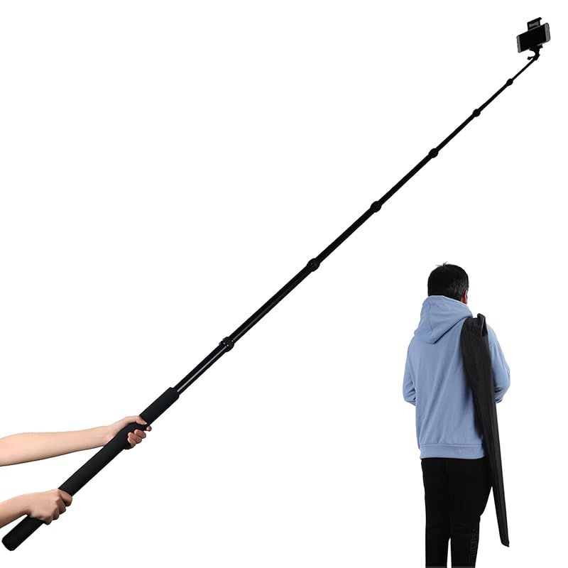 在庫 lapset 自撮り棒 長い ロング スマホ iphone アクションカメラ 軽量 5m 収納袋付き