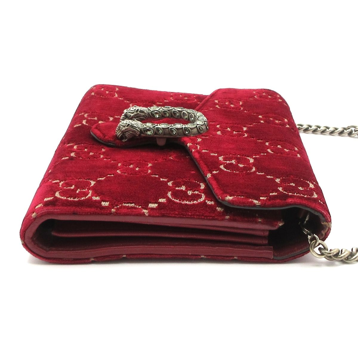  GUCCI グッチ 財布 - 401231 レッド チェーンウォレット ストラップ着脱可 その他 小物