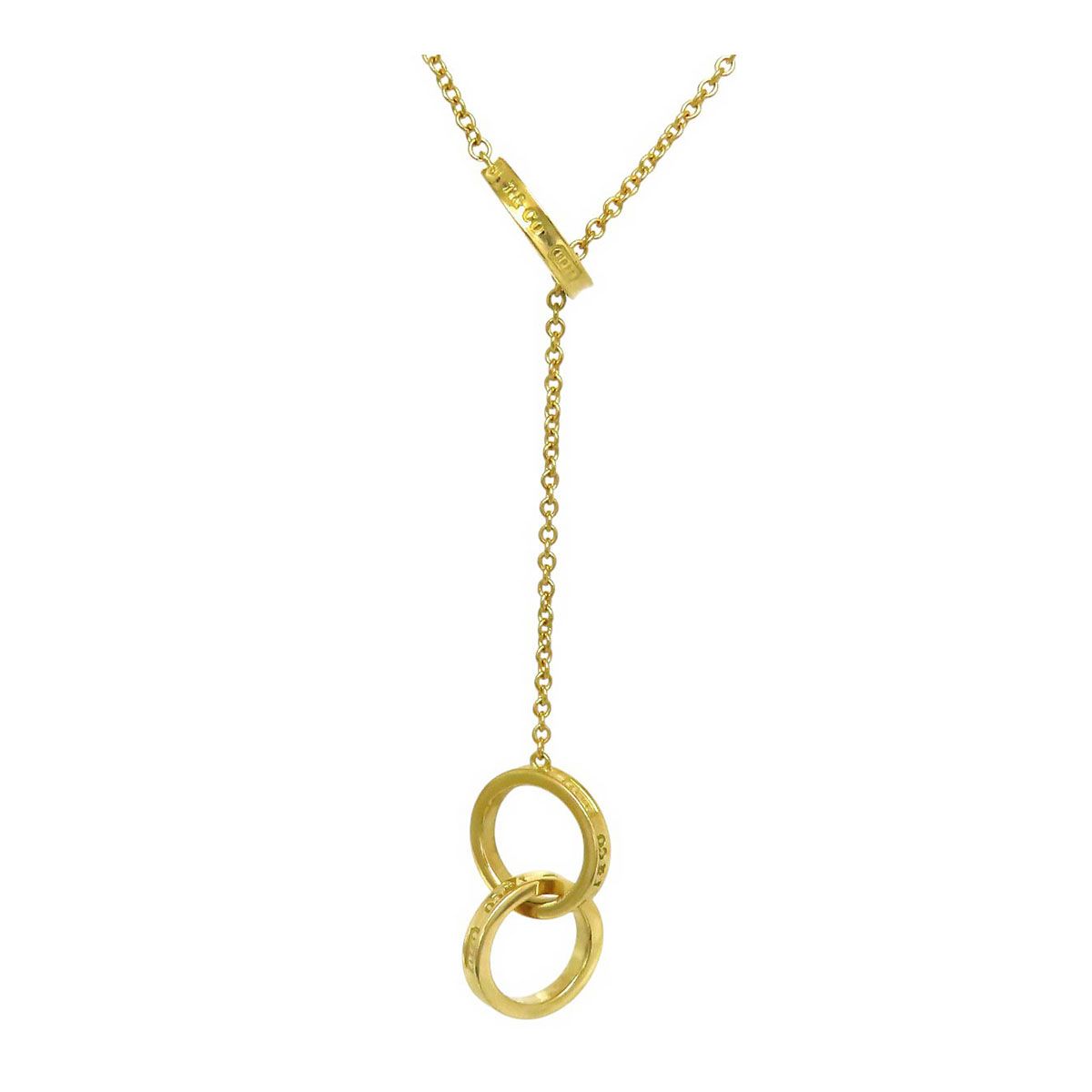 ティファニー インターロッキングサークル ラリアット ネックレス 750 K18YG レディース TIFFANY-Co. ジュエリー