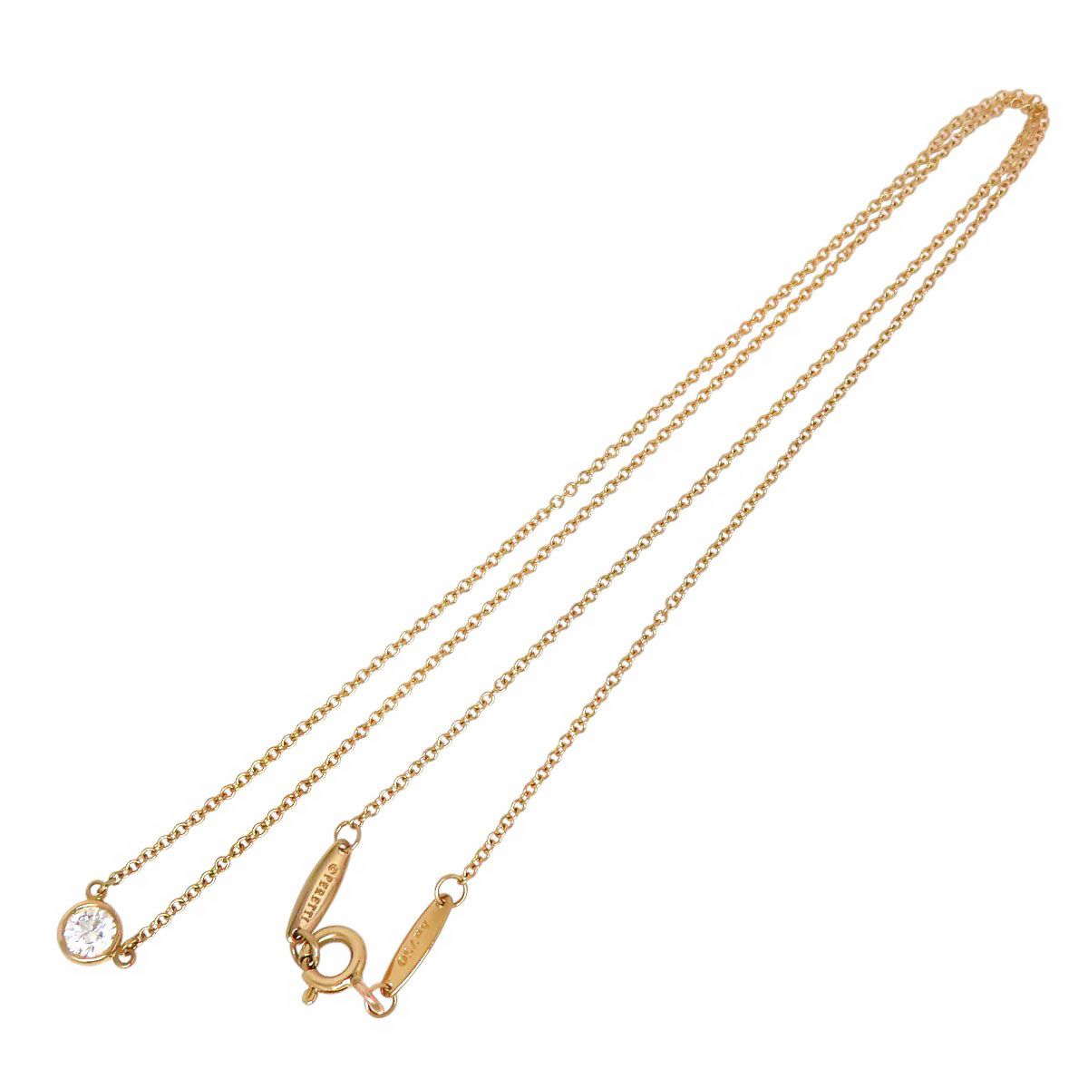 ティファニー バイザヤード ネックレス Au750 (K18PG) レディース