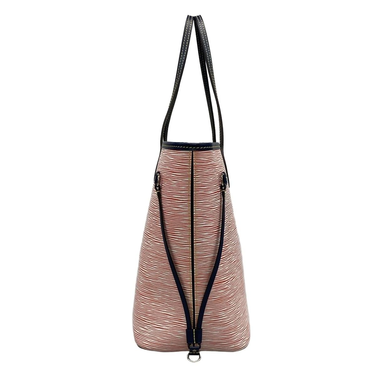 LOUIS VUITTON ルイヴィトン トートバッグ エピ デニム ネヴァーフルMM M54546 ルージュ レザー 牛革