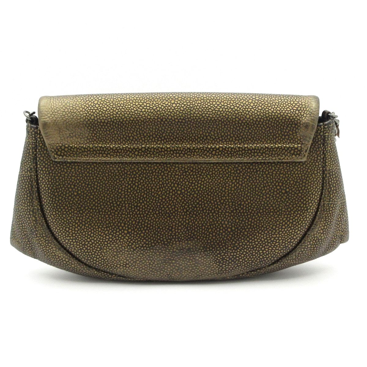 CHANEL シャネル 財布 ハーフムーン ゴールド×黒 チェーンウォレット シルバー金具