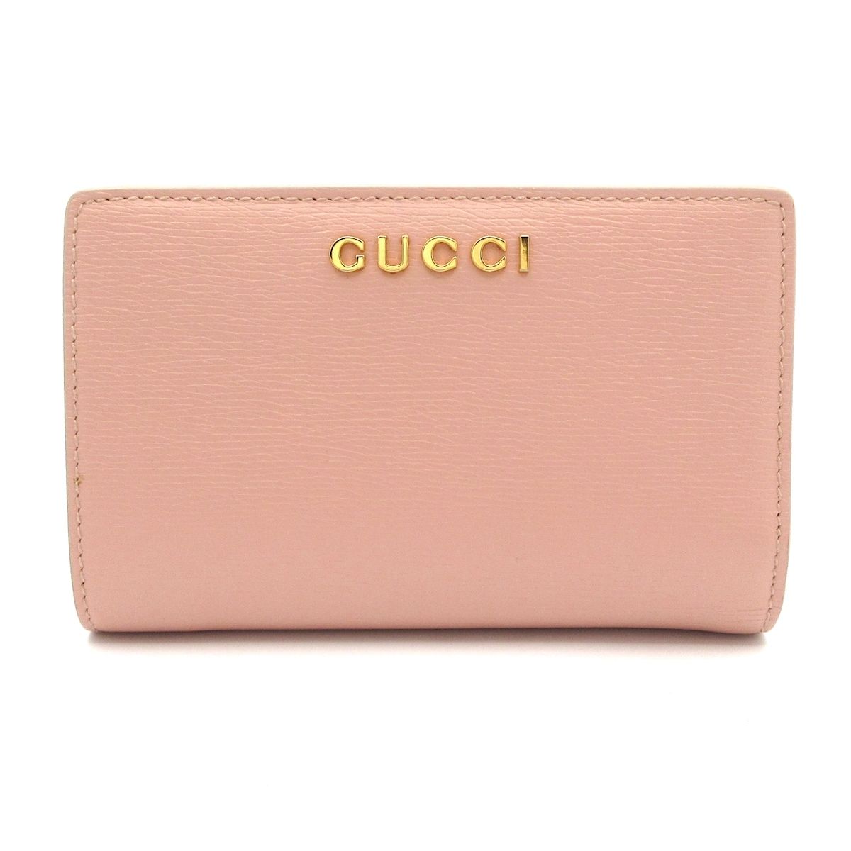 GUCCI グッチ 2つ折り財布 - 772640 ピンク レザー