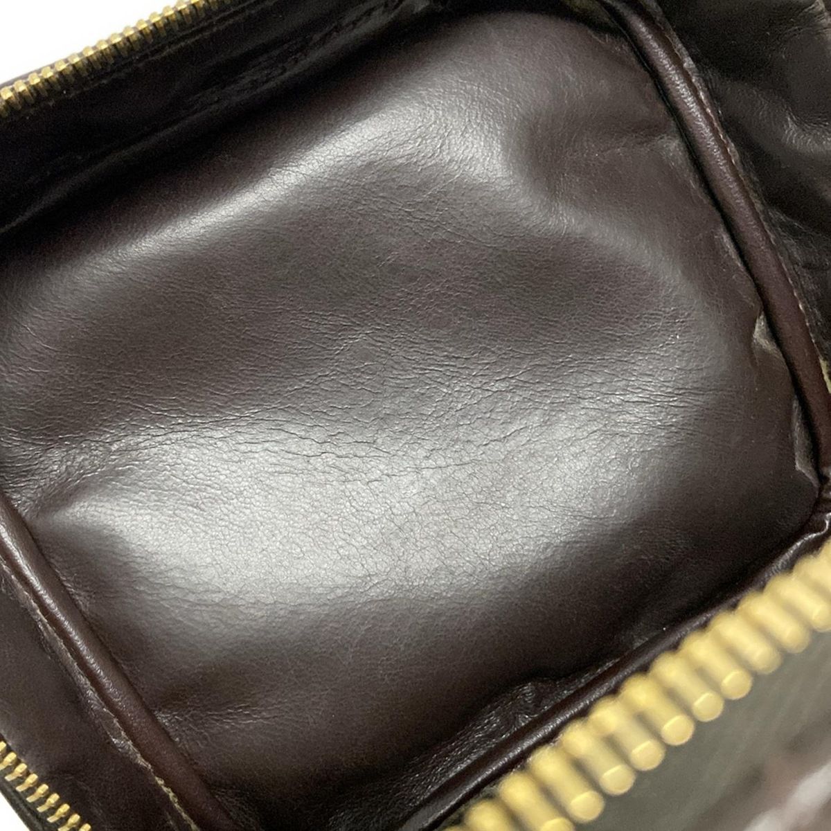 CHANEL シャネル バニティバッグ マトラッセ ダークブラウン ゴールド金具 ラムスキン GINKGOPHARMACY_COM