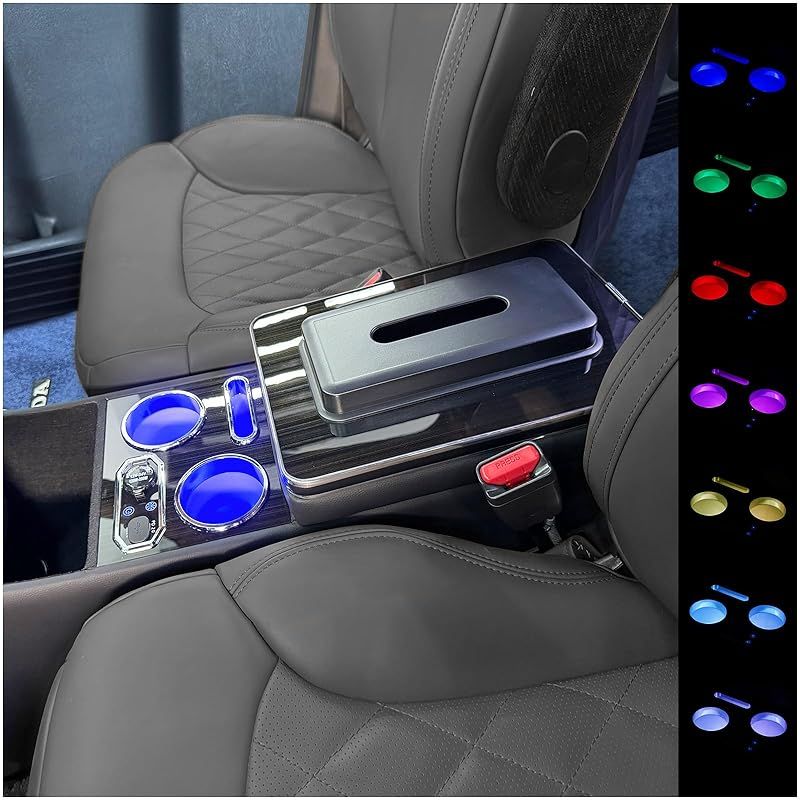 在庫 CEMOFE コンソールボックス オデッセイ RC系 アームレスト 七色変換 呼吸ランプ 明るさ調節機能 取付簡単 大容量収納 PU素材 Type C QC 3 0 USBポート付き